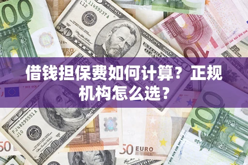 济南借钱担保费如何计算？正规机构怎么选？