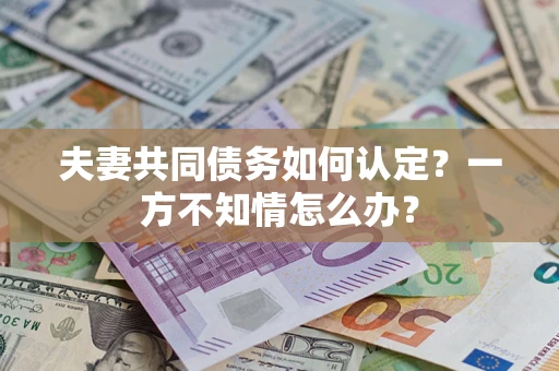 济南夫妻共同债务如何认定？一方不知情怎么办？
