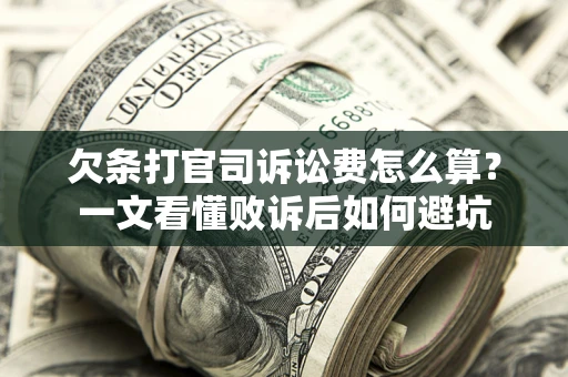 济南欠条打官司诉讼费怎么算？一文看懂败诉后如何避坑